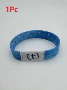 1pc Bible Verse Bracelet, NFC Enabled Christian Daily Prayer Text Bracelet, Unisex, Suitable As Holiday Gift For Halloween, Christmas, New Year