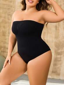 Große Größen 1 Stück Formende Bodysuit für Damen - Formende Shapewear für den gesamten Körper, geeignet für Kleider, Hochzeiten, Alltagstragen und Wochenbett-Erholung - Schwarz - Übersicht 9