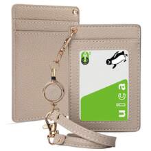 1 pieza Portador de tarjeta de autobús, Estuche para tarjeta de identificación para hombres/mujeres, Titular de pase mensual con carrete retráctil, Bolsa para tarjeta de identificación de empleado, Organizador de tarjetas delgado para trabajo, escuela, tarjetas de negocios para mujer, billetera mini, cartera, útiles escolares - Multicolor - Ver 11