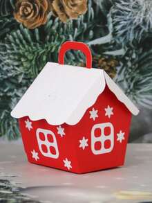 12pcs/Pack Christmas Candy Cookie Handbag Box, Christmas House Party Gift Box Christmas Pajamas Gifts Christmas Decor - Multicolor - View 8