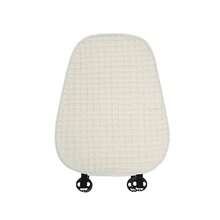 1pc Cute Puff Grid Design Car Seat Cushion, Comfortable Anti-Slip Breathable Seat Pad To Relieve Long Driving, 4-Season Car Seat Cover, Beige/Black