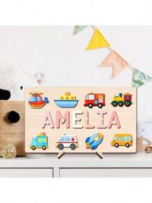 Customized Personalized Name Puzzle Board, Christmas Gift, Name Puzzle, First Birthday Gift, Unique Name Puzzle Board, Baby Boy Or Girl Early Education Toy, 3D Letter Puzzle Toy, Customized Baby Name