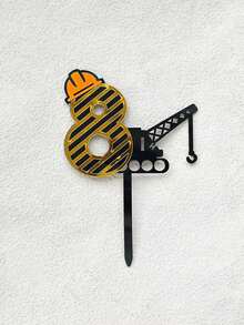 طقم تزيين كعكة رقمي - تصميم مركبة بناء - ديكور حفلة عيد الميلاد - طبعات كب كيك ذات موضوع البناء لحفلات الاستحمام وأعياد الميلاد وحفلات الكشف عن الجنس - ديكور كعكة مثالي لمناسبات العطلات العالمية