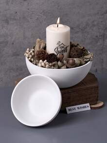 1 件圆形碗硅胶模具，适用于树脂混凝土水泥、容器储存模具蜡烛首饰架模具化妆品收纳盒多肉植物盆栽艺术工艺品礼物 - Silicone Mold - 查看 2