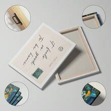 Tranh treo tường bằng vải canvas theo phong cách bưu thiếp cổ điển "Nhà là nơi ấm áp nhất", sử dụng kỹ thuật in ấn thẩm mỹ, phù hợp để trang trí phòng ngủ, phòng khách hoặc ký túc xá sinh viên, cũng là một món quà tuyệt vời dành cho phái nữ. Có thể chọn có khung hoặc không khung. - Nhiều màu - Xem 2