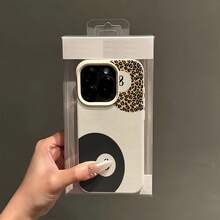 1pc White Leather Texture Minimalist Pink Number 8 Pool Ball Pattern Phone Case, Compatible With Iphone 16 Pro Max, 17/16/15/14 Plus/13/12/11, Air, Series - Multicolor - View 2