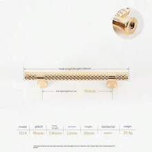 1 par (2 piezas) de tiradores de gabinete de metal con textura de estilo moderno minimalista, con detalles de agarre con patrón, forma rectangular, para decoración de cajones y puertas