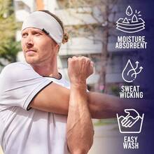 Sports Headband Mens Sweatband Hairband Womens Yoga Crossfit Casualbox
