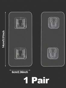 1/5 pares de ganchos adhesivos de doble cara, ganchos de pared montados, ganchos de fijación transparentes impermeables, ganchos de hebilla para cocina, baño, inodoro, fijador de enchufes del hogar, Halloween, Navidad