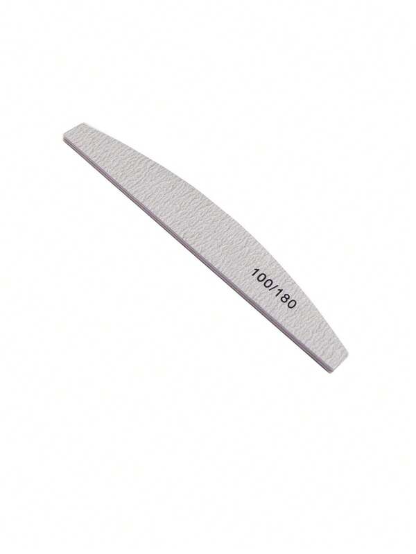 1pc Different Shape Emery Nail File Personalized Nail File With Sanding Paper 100/180 Specific (Color : Light Grey)