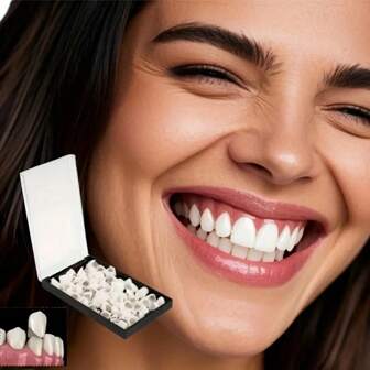 50 st temporära tandersättningskit, tandblekningsfasader, enkelt och bekvämt, lämpligt för alla tandformer, ökar självförtroendet och leendet