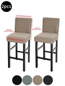 1 cái/2 cái/4 cái/6 cái/30 cái Vỏ bọc ghế bằng lụa sữa kaki chống thấm nước, Thiết kế tối giản cổ điển, Vỏ bọc chống bụi co giãn cho ghế khách sạn, nhà hàng, phòng khách, Có sẵn màu đen, xám nhạt, xám sao băng - Nhiều màu - Xem 12