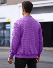 Mens Casual Lightweight CoatChristmas MQ4K - 皇家紫 - 查看 7