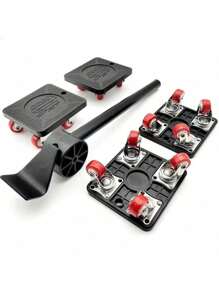 5 件/套重型家具搬运滚轮，冰箱洗衣机家具移动轮，多功能轻松旋转脚轮，塑料便携式家具升降机 - 彩色 - 查看 7