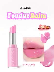 AMUSE FONDUE BALM 05 清凉亮泽唇膏，持久显色，固体唇釉，轻轻一抹即可打造亮泽妆效，滋润保湿，温和配方，韩国化妆品，3.2克/0.11盎司 - 05 Cooler - 查看 2