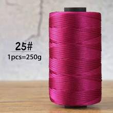 250g Summer Crocheted Flat Ribbon Yarn, 100% Polyester Cord, Handmade Weaving Material For Crochet Summer Sun Hats, Sandals, Bags - Multicolor - View 33