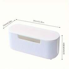 1-Pack Frost White Organizer Box For Power Strips, Surge Protectors, Chargers, Adapters, TV & Computer Wires - Cable Hider Box For Home/Office, Easy Assembly, Durable PP Plastic, Keeps Wires Organized, & Pets - 彩色 - 查看 9