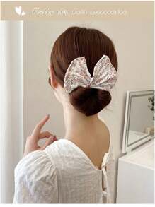 Slouchy Person's Magic Bow Knot Twist Hair Clip, New Adult Bun Hair Accessory, Flower Bud Hair Clip, Hair Styling Tool