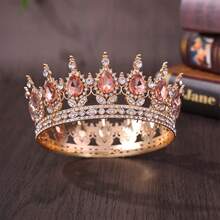 1 Peça Coroa para Mulheres com Cristais e Strass - Acessórios de Cabelo para Casamento, Presentes para Noiva e Dama de Honra - Fascinator, Acessórios de Fantasia para Halloween e Acessórios Essenciais para Festivais/Feriados de Aniversário