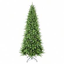 4/6/7.5/8/9 Ft PE/PVC Mixed Flocked Christmas Tree With Artificial Leaves, Equipped With An Easy-To-Install Metal Stand, Suitable For Indoor Placement And Outdoor Theme Parties, New Year Room Home Decoration, Christmas Decorations, And The Best Birthday Gift