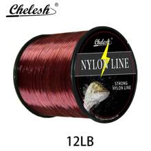 Chelesh 1093yds, 546yds Nylon Monofilament Line, High Strength, Abrasion Resistant, Transparent, Gray, Burgundy 3 Colors Available, 6LB-38LB Strength Options, Smooth Fishing Line, Handmade DIY Beading Thread