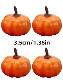 10/4pcs/Halloween Autumn Decoration Pumpkin Props Black White Yellow Pink Multicolor Selection Simulated Pumpkin Decoration Is Suitable For Courtyard Indoor Table Decoration Halloween Autumn Festival Decoration Supplies Home Decor Halloween Decor Room Decor - Yellow - View 7