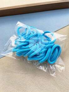 50 chiếc/gói Dây buộc tóc polyester cơ bản dành cho nữ, kiểu dáng đơn giản, dùng hàng ngày, phụ kiện tóc, dây chun buộc tóc đuôi ngựa, phụ kiện làm đẹp tại nhà, phụ kiện ngày lễ, lễ hội, tiệc tùng. - Màu tím - Xem 17
