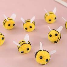 20 piezas Mini Abejas de Fieltro, Pompones de Artesanía de Animales de Poliéster para Ropa DIY, Sombreros, Scrapbooking, Joyería, Decoraciones de Fiesta - No se Requiere Energía - Multicolor - Ver 3