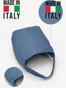 意大利制造，手工真皮托特包，通勤休闲两用软皮单肩包，容量大，时尚宽敞。休闲实用，适合女性和大学生，是办公室、大学、高中、工作、商务和通勤的理想选择。 - 藍色 - 查看 8