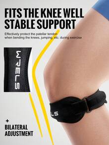 WRELS 1 pieza/2 piezas Soporte de rodilla ajustable para mujeres y hombres con protección rotuliana y agujeros transpirables para baloncesto, correr, levantamiento de pesas