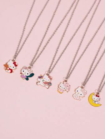  Collar de Hello Kitty de Sanrio, 1 pieza de collar con colgante de Hello Kitty divertido y encantador, adecuado para uso diario de la mujer