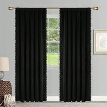 1 件优质仿皮毛窗帘，卧室/客厅 - 黑色 - 查看 8