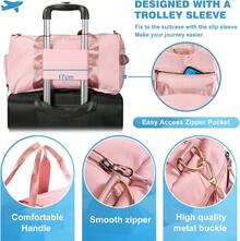 Weekender Bag - Travel Bag Hand Luggage 40x30x20 - Duffle Bag - Unisex - Pink - Pink - View 2