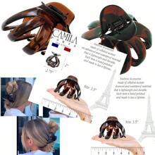 SH Camila Paris AD716 Octopus French Hair Clips For Women Thick Hair Large Hair Clips For Thick Hair For Curly Wavy Long Hair Strong Slip Grip Hair Claw Clip Big Clips For Women. Made In France SH
