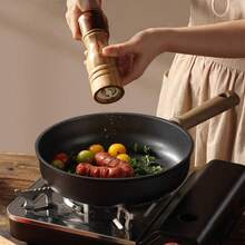 1套高品质黑色家用炊具套装，不粘锅，全套煎锅、汤锅、平底锅，适用于电磁炉，兼容所有炉灶 - 彩色 - 查看 12