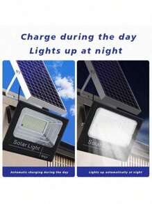 1 Modell Außen-Solarbeleuchtung, LED-Perlen helles weißes Licht von Dämmerung bis Morgengrauen, Solar-Sicherheitsscheinwerfer für Scheune, Garten, Garage, Weg, Hof, Terrasse, Rasen, Balkon, mit Kabel