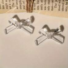 10/20/30/50pcs Transparent Acrylic Bow Beaded Bow Pendants, For Jewelry Making DIY Necklace Bracelet Keychain Phone Charm Accessories - Multicolor - View 8