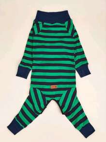 1 قطعة ملابس نوم/ملابس منزلية مطبوعة مرنة ناعمة ومريحة للكلاب الكبيرة، ملابس حيوانات أليفة للخريف/الشتاء