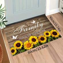 1/2 件向日葵厨房装饰地毯套装，农舍乡村厨房地毯和垫子，防滑可洗吸水厨房垫，适用于地垫、浴室垫、入口垫、卧室垫、客厅垫 - 黃色 - 查看 13