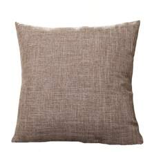 Ins Style Solid Color Pillow Case Set, Natural Linen Cotton, Machine Washable, No Dye, Suitable For Homestay/Cafe/Home Decor
