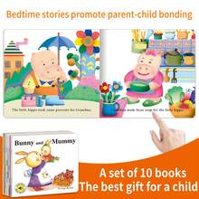10 Montessori Hot Selling Durable Paper Children's Arabic Toddler Storybooks Ten Different Themed Toddler Children's Storybooks With Colorful And Fun Storylines To Attract Children's Attention Let Children Love To Read Free Parents' Hands, Birthday Holiday Gift Back To School Gift 2PCS Arabic Storybook And Arabic Word Alphabet Cards Set
