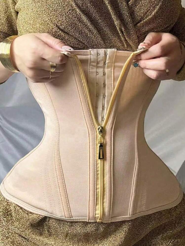 AIBOYING 1件装女士运动束腰带，黑色塑形腰带，腰臀塑形压缩带，产后塑形束腰带，简约网眼拼接，健身配件，收腹束腰带，压缩运动文胸 - 黑色 - 查看 10