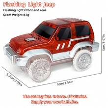 Various Car Shaped Toy Vehicles, Including Car, Race Car, Construction Vehicle, Fire Truck, Off-Road Vehicle, Electric Lighting Car, Track Cars, Toy Cars That Can Run On Tracks And Flat Surfaces, Suitable As Children's Birthday Gifts, Christmas Holiday Gifts - Multicolor - View 7