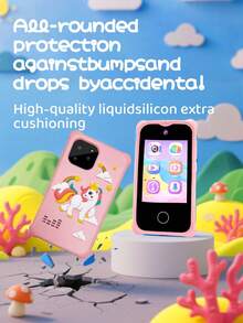 Kids Smart Phone For Girls Gifts Toddler Holiday Birthday Gift For Age 3 4 5 6 Year Old, Kids Cell Phone Toy With Touchscreen, Dual Cameras, Learning, Music Player, Games,Travel Toy Preschool Learning Toy For Kids