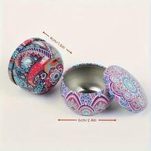 10pcs Flower Printed Candle Jars With Lids - Perfect For Candle Making, Crafts And Storage