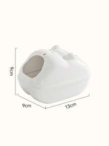 1 件“创新”仓鼠洗澡厕所组合 - 两用，防溅窝，适合小型宠物