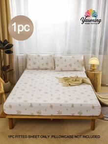 1 tấm ga trải giường vừa vặn hình lá xanh hoa nhỏ mềm mại thoáng khí cho phòng ngủ thoải mái mọi mùa - Nhiều màu - Xem 1