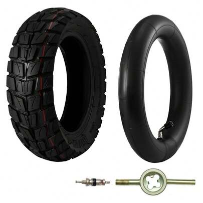 2Pack Electric Scooter Tyre 10 Inch Tube Outer Tire&Inner Scooter Solid Front And Rear Whee Tire Rubber Honeycomb Tyre