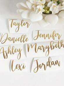 1 Stück personalisierter Namensaufkleber, in Gold Muster | Individuelle Textaufkleber, Wasserflasche Aufkleber, Hochzeitsfeier Dekorative Aufkleber, farbige Aufkleber erhältlich in Schwarz, Pink, Rot, Mehrfarbig, Weiß, Gelb, Gold, Grün und mehr, Heim & Leben, Dekoriere dein Zuhause, Herbstliche Erfrischung, Weihnachtsdekoration