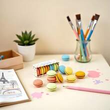 20 piezas/5 piezas/2 piezas Pequeños regalos navideños multicolor con aroma a macarrón, gomas de borrar con aroma a macarrón, adecuadas para la escuela, el hogar u oficina, útiles de escritura y corrección, gomas de borrar de lápiz estándar, empaque aleatorio, de vuelta a la escuela, temporada de graduación, pequeños regalos